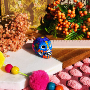 Hand Painted Sugar Skull Terracotta Mexican Clay Sugar Skull, Dia De Muertos Calavera, Day Of The Dead Sugar Skull, Day Of The Dead Altar